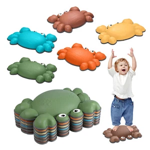 6Pcs Crab Balance Stepping Slip Jumping Stones Indoor Outdoor Toddler Kids Toys - Picture 1 of 7