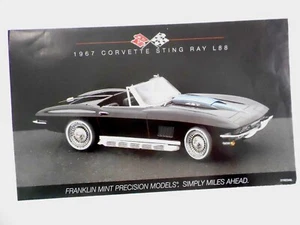 BROCHURE/ ONLY Franklin Mint 1967 Chevy Corvette Sting Ray L88 - Picture 1 of 2