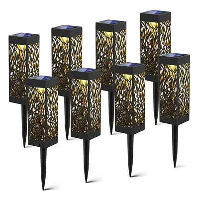 4-12X LED Solarlampe Solarleuchte Gartenlicht Außen-Beleuchtung Schattenlaterne - Bild 1 von 4