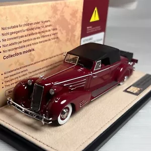 1/43 GLM Stamp Cadillac Victoria Convertible Coupe 1934 452D V16 Maroon STM34802 - Picture 1 of 2