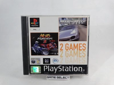 NEED FOR SPEED PORSCHE 2000 + MOTO RACER 2 PLAYSTATION 1 2 3 PS1 PAL ITALIANO - Immagine 1 di 4