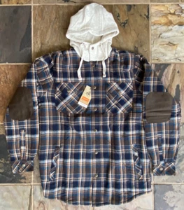 Legendäre Whitetails Herren Flanell Hemdjacke mit Kapuze Upland kariert - Large - neu - Bild 1 von 5