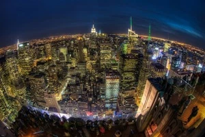 NEW YORK CITY panoramic view poster STREET BLOCKS BUILDINGS prized 20x30 new - Picture 1 of 1