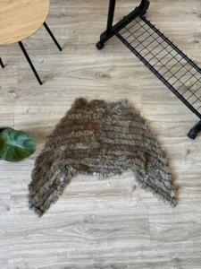 Vintage Y2K Japanese Oversized Rabbit Fur Sweater Poncho Women's One Size - Picture 1 of 6