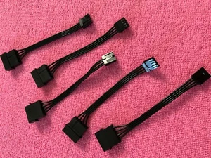 LOT 5 Pcs 4 Pin Molex To 3.5 Floppy Drive FDD Internal Power Cable Adaptor  - Picture 1 of 1
