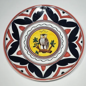 Siena Italia Civetta Pequeño Búho con Corona 7.5" Plato Colgante Pared Arte Decoración - Imagen 1 de 9