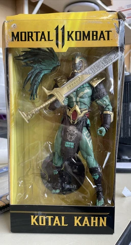 NEW! McFarlane Toys KOTAL KAHN 7" Action Figure Mortal Kombat Damaged Box Cover