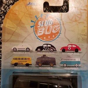 6 Pack JADA-Punch Buggy- VW T1 Bus  & VW Beetle. Complete Set of 6 on Card.  - Picture 1 of 2
