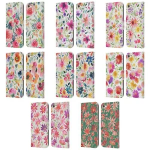 OFFICIAL NINOLA SUMMER GARDEN FLOWERS LEATHER BOOK CASE FOR APPLE iPOD TOUCH MP3 - Picture 1 of 14