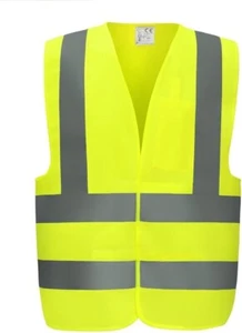 HIGH VISIBILITY REFLECTIVE ANSI/ISEA STANDARD SAFETY VEST - Picture 1 of 5