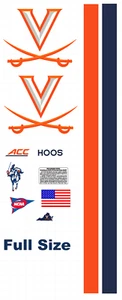 Virginia Cavaliers Full Size Football Helm Aufkleber Set 8 Mil konvex Ausrüstung Verpackung - Bild 1 von 1