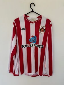 SUNDERLAND 2009/2010 HOME FOOTBALL LONG SLEEVE UMBRO SHIRT JERSEY SIZE XL ADULT - Picture 1 of 8