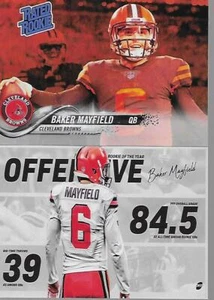 2018 BAKER MAYFIELD RATED ROOKIE RED CLEVELAND BROWNS ART CARD EDITION ORIGINAL - Picture 1 of 1