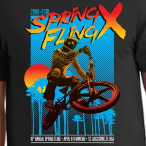 Florida BMX T-Shirt, Oldschool GT BMX SE 10th Annual Spring Fling SMALL BLACK NEU - Bild 1 von 2