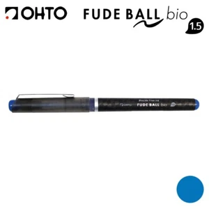 OHTO Fude Ball Bio Free Ink Pen • 1.5 mm Bold Ball • Blue - Imagen 1 de 2