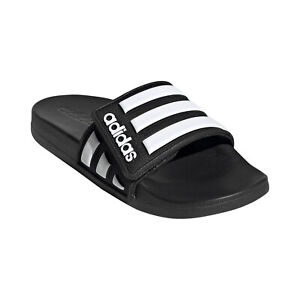 Adidas Adilette Comfort Kids Adjustable Slides - Black/White