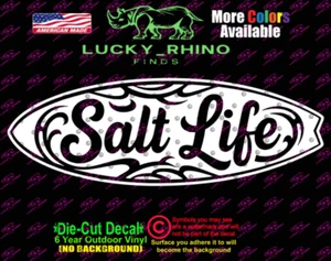 Salt Life Surf Board Tribal Car Window Vinyl Decal Bumper Sticker - Picture 1 of 4