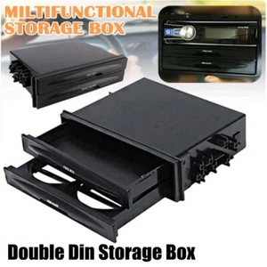 Car Double Din Dash Radio Installation Pocket Cup Holder Storage Box Accessories - Picture 1 of 16