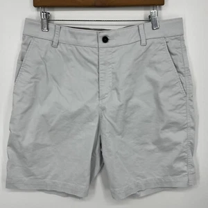 Nike Chino Shorts Men's Size 34 Gray Flat Front Solid 9" Cotton - Picture 1 of 10