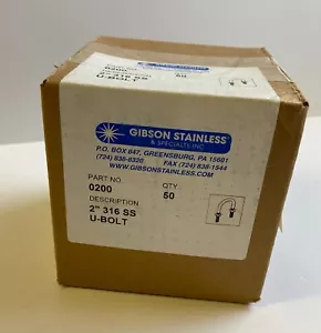 Gibson Bulllo a U Inox 2" 316 SS, Scatola da 50, Sigillato - Foto 1 di 2