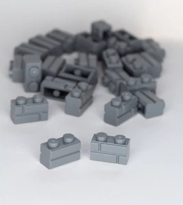25x LEGO® Mauerstein Masonry 1x2 dunkelgrau (98283) (Dark Bluish Gray) NEU - Picture 1 of 1