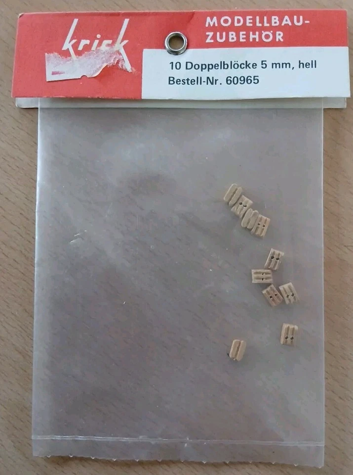 Krick 60965 Doppelblöcke 5mm hell Neu/OVP - Bild 1 von 1