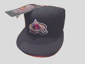 NEW ERA NHL CLASSIC COLORADO AVALANCHE BLACK FITTED HAT 6 5/8