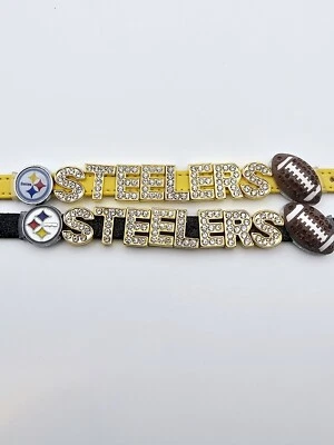 Кожаный браслет с подвесками Pittsburgh Steelers 8 мм - Изображение 1 из 4