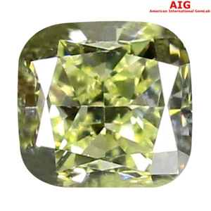 Elegante cojín VS2 (4 x 4 mm) con certificación AIG de 0,33 quilates diamante amarillo elegante - Imagen 1 de 3