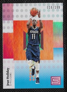Jrue Holiday 2017-18 Panini Status Blue Parallel #18 New Orleans Pelicans /199
