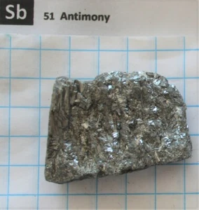 117,80 gramos 4,15 OZ 99,88% Antimonio metaloide pepita elemento 51 muestra - Imagen 1 de 4