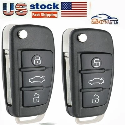 2X 8V0 837 220 Mando a distancia Llavero para Audi A3 S3 2012-15 Megamos AES Chip 433Mhz 3B Foto 1 de 3