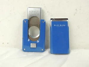 Lote de 2 Piezas Cortador de Puros Elie Bleu Botón Deslizante y Encendedor Elie Bleu (USADO) - Imagen 1 de 13