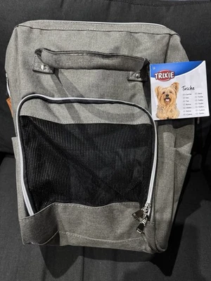 Trixie Small Pet Carrier Cats and Dogs 32x42x22cm with Internal Leash Grey New - Image 1 of 3