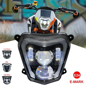 For KTM Duke 690 / 690 Enduro R 2012-2019 E24-Certified LED Headlight with DRL - Picture 1 of 12