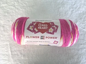 Hilo todo en uno Red Heart Flower Power Peony Pop 417 yardas peso medio - Imagen 1 de 4
