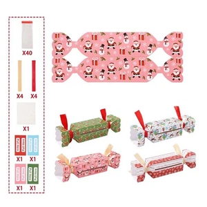 4X Christmas Gift Box-Multicolor Paper Holiday Party Candy Treats Cash Gift Box - Picture 1 of 20