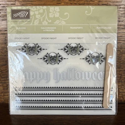 Stampin Up Rub Ons Spooky Night Halloween Transfers - Image 1 of 2
