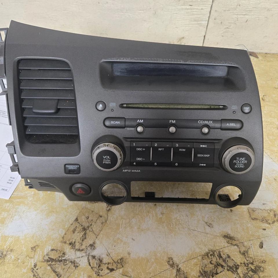 Receptor de radio CD Honda Civic AM FM 2006-2011 sin navegación SDN fabricante de equipos originales Foto 1 de 1
