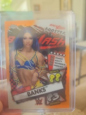 2021 Topps Chrome Slam WWE  - Sasha Banks/Mercedes Mone Orange Refractor  #3/25 - Image 1 of 3