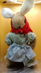 Mrs Rabbit Mother Beatrix Potter Peter plush Eden toys vintage 12" tall - Picture 1 of 8
