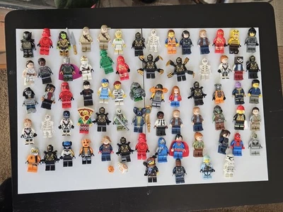 Lego mini-figures~Bulk Lot of 69 Figures DC Marvel Star Wars Ninjago + More - image 1 of 4
