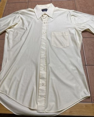 Camisa Daga De Colección Años 60 70 Talla Mediana Amarilla Disco Club Qiana Nylon Brillante Hecht Co Foto 1 de 4