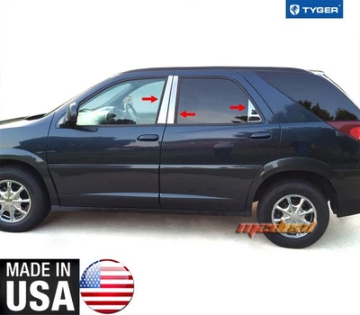 TYGER Fits 02-07 Buick Rendezvous 6PC Stainless Steel Chrome Pillar Post Trim Foto 1 de 4