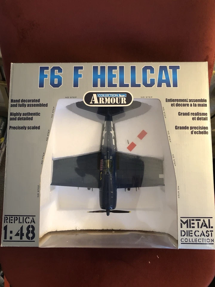 Colección Armour F6F Hellcat 1:48 Diecast Metal Modelo Réplica NUEVO min. Daños  Foto 1 de 1