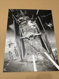“Tie Fighter Defense” By Chris Skinner - Star Wars Mondo Print 18x24 Sold Out!!! - Picture 1 of 8