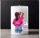 Beautifull Personalized Pillar Candle Mum With A Girl Superpower