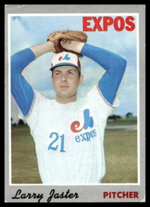 1970 Topps #124 Larry Jaster Montreal Expos pliegue de bajo grado - Imagen 1 de 2
