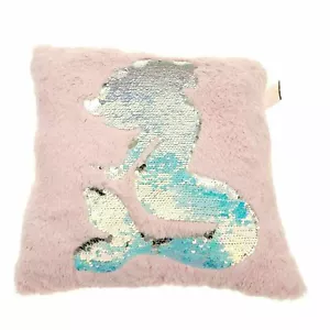 Rare 13x13 girls pink pillow with sparkler mermaid - Picture 1 of 4