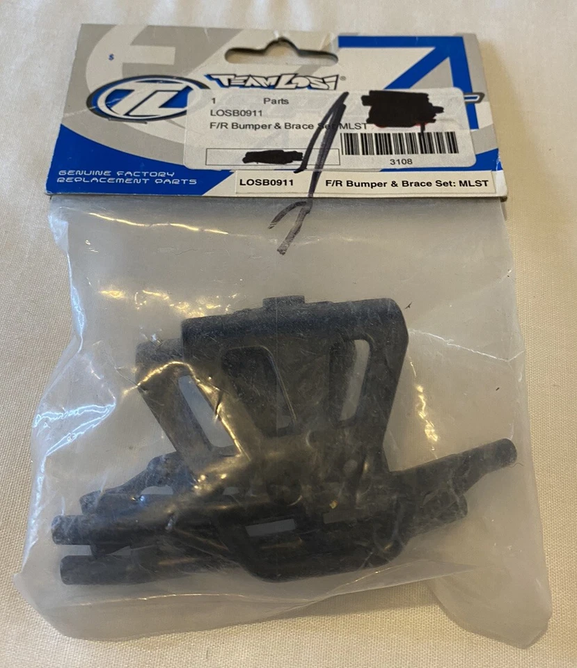 LOSB0911  	Losi MLST Frt/Rear Bumper & Brace Set - Image 1 of 1